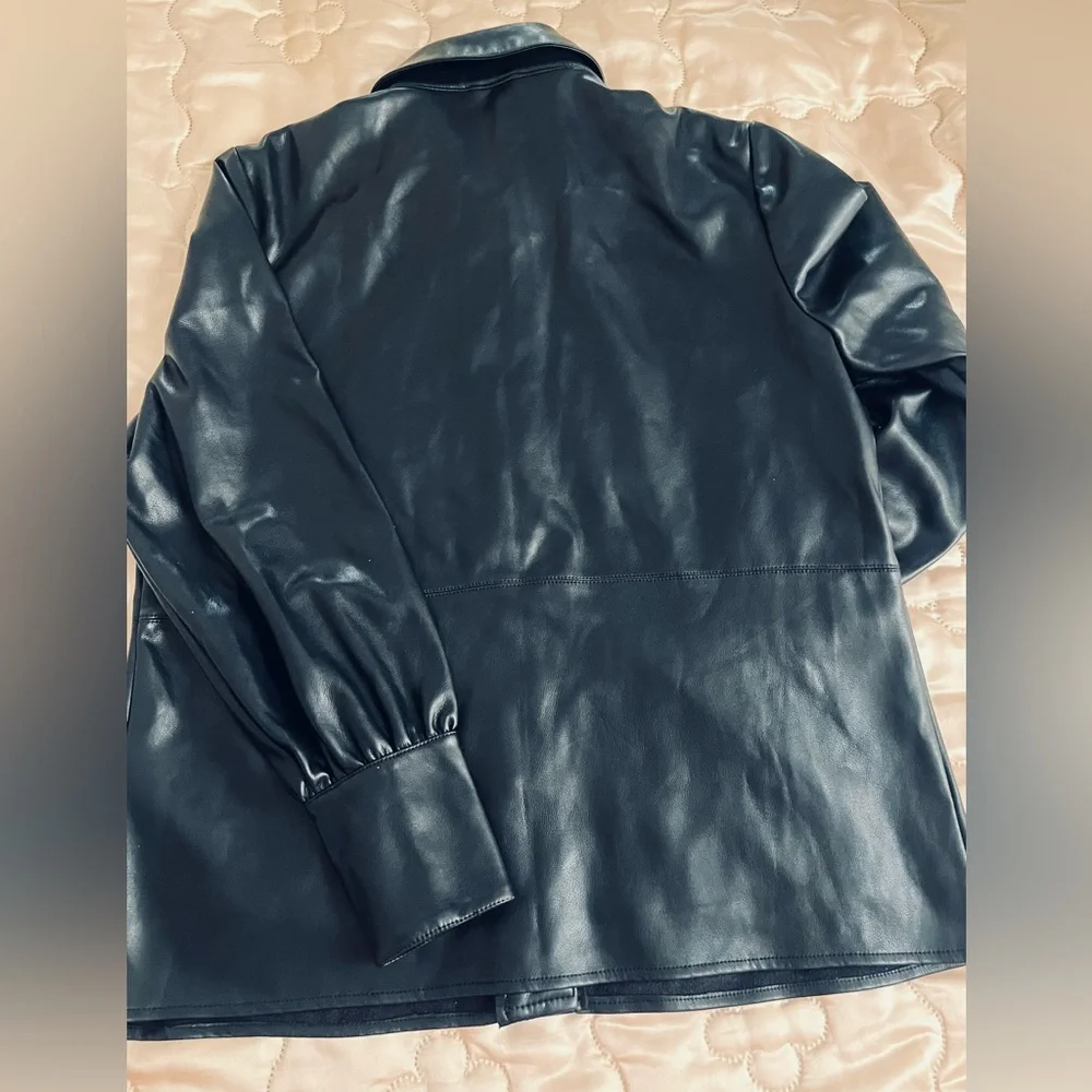 Marc New York Black Faux Leather Women's Jacket - Picture 6 of 13